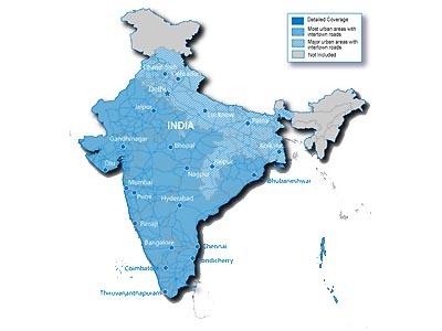 City Navigator Indija / Map of India - GPS ŽEMĖLAPIAI PND / Garmin
