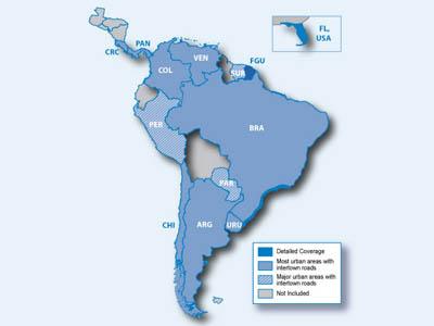 City Navigator Pietų Amerika / Map of South America - GPS ŽEMĖLAPIAI PND / Garmin