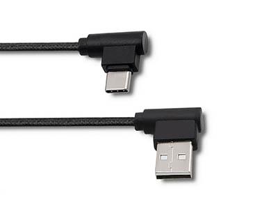 Maitinimo laidas USB Type C QOL 90º-90º - NAVIGATORIŲ PRIEDAI / Maitinimo laidai